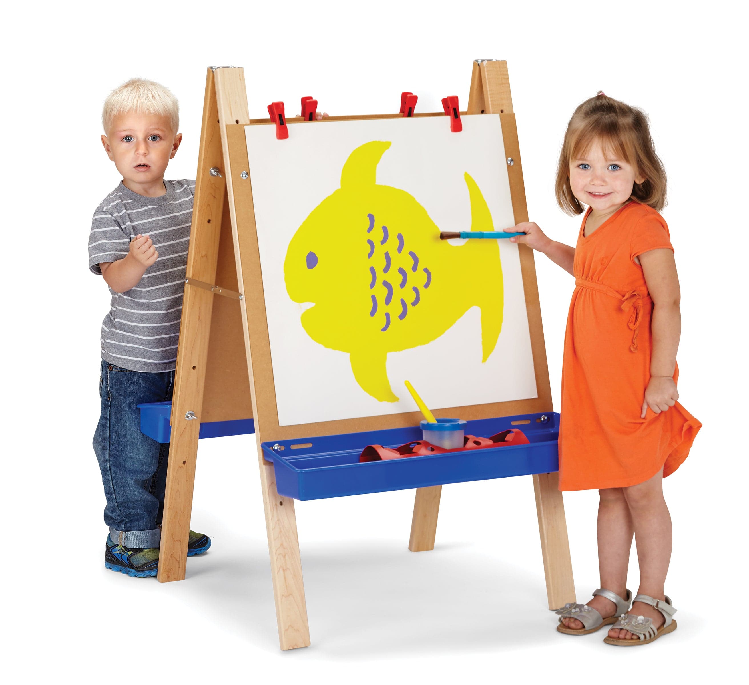 Adjustable Toddler Easel Stand - Double Sided Whiteboard & Chalkboard for Kids Art & Learning - Perfect for Home, Classroom & Preschool Activities