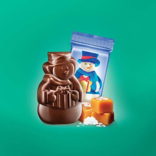Ghirardelli Limited Edition Dark Chocolate Sea Salt Caramel Snowmen Holiday Bag - Premium Holiday Gift for Christmas, Party Favors & Winter Treats
