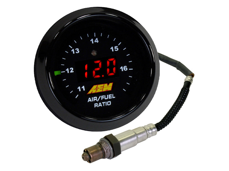 AEM Digital Wideband UEGO Air Fuel Ratio Gauge - High Performance O2 Sensor for Cars, Trucks & Racing - Real-Time AFR Monitoring for Tuning & Diagnostics