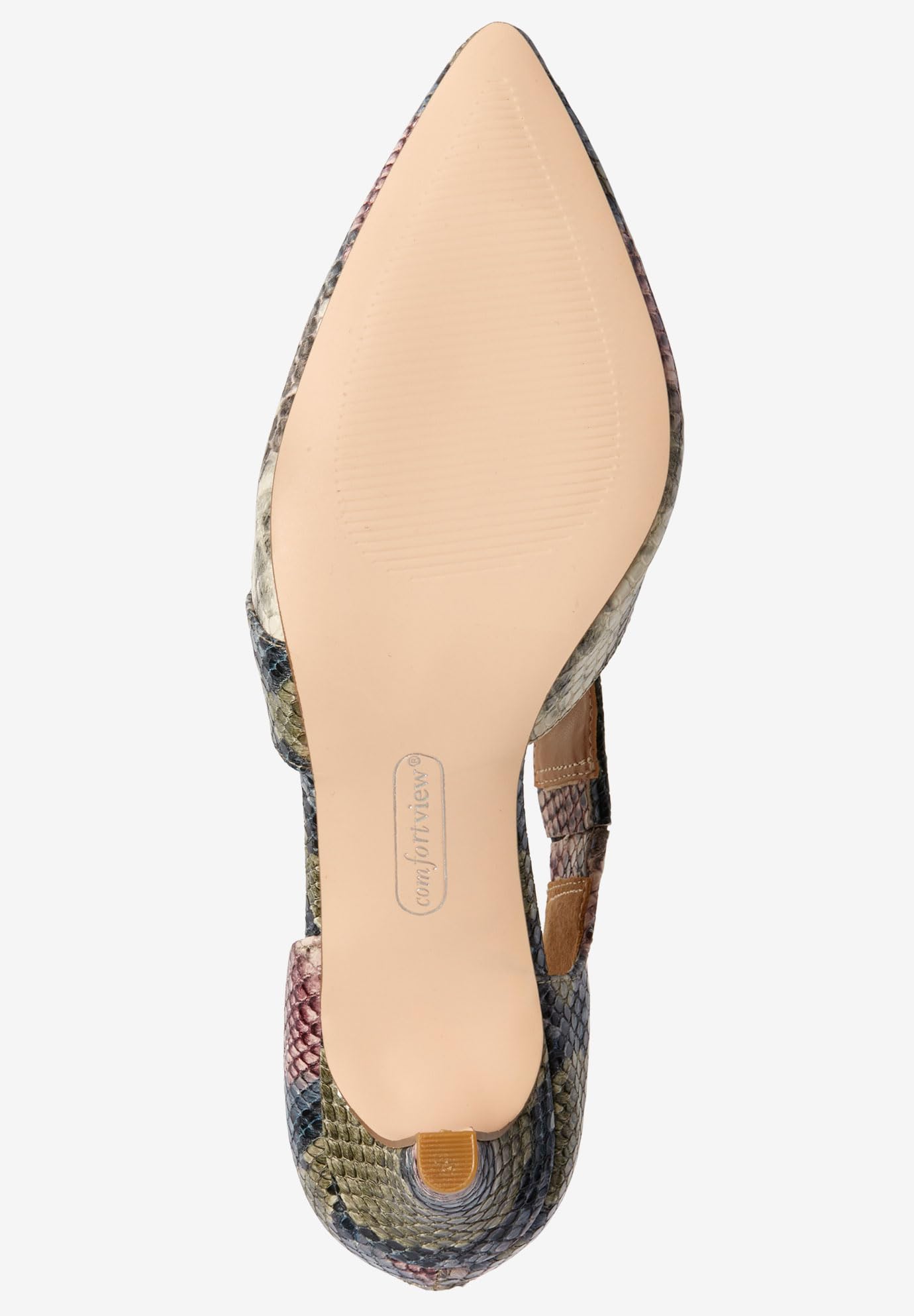 Comfortview Women's Wide Width The Braelynn Pump - Comfortable Heels for Work, Office & Dressy Occasions