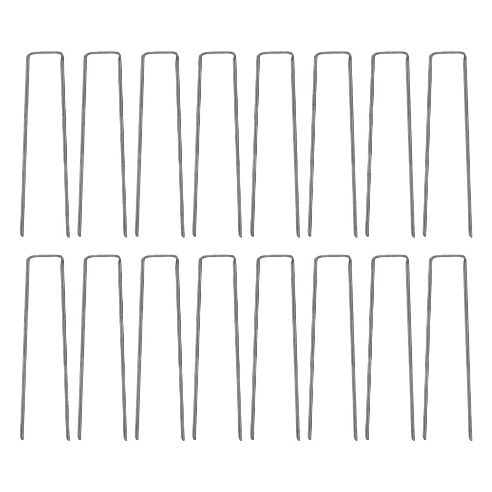 YARDWE 50pcs Heavy Duty Garden Stakes - Artificial Grass Anchoring Nails, Tent Pegs & Landscape Fabric Pins for Secure Lawn, Gardening & Camping Use