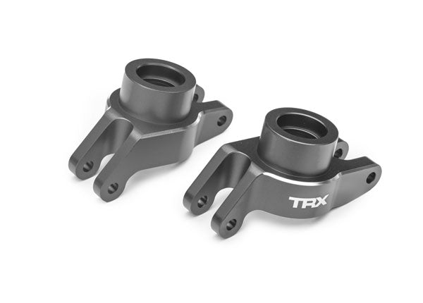 High-Quality Aluminum Rear Stub Axle Carriers - Left & Right Pair (2-Pack) - Durable Gray Finish for Enhanced Vehicle Performance - Perfect for Off-Roading, Racing & Automotive Upgrades