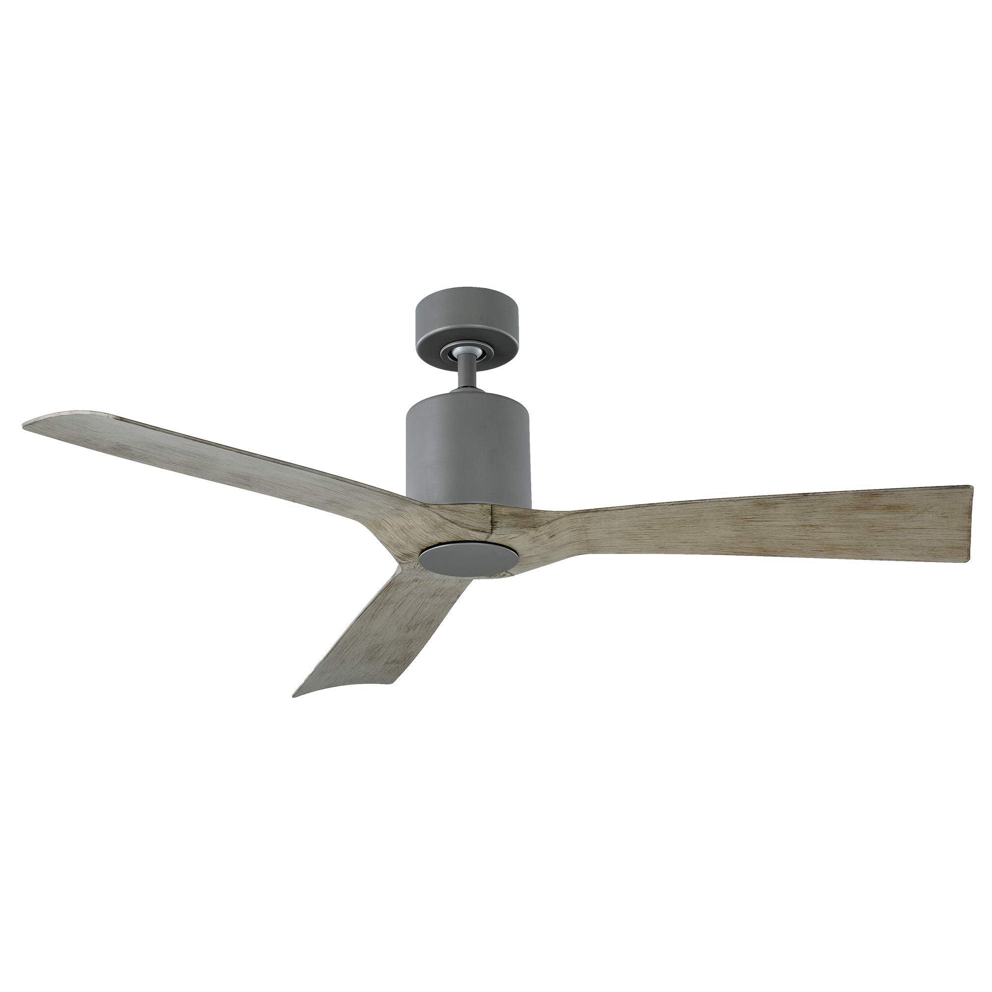 54in Aviator Smart Ceiling Fan with Remote - 3-Blade Indoor/Outdoor Design in Graphite Weathered Gray, Alexa & Google Assistant Compatible, Works with Samsung Things & iOS/Android App - Perfect for Living Rooms, Bedrooms, and Patios