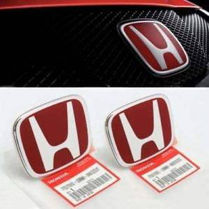 2018-2022 Honda Accord Sedan JDM H Emblem Badge Set - 2 Pcs Chrome Logo for Front & Rear Grille - Upgrade Your Car's Style (Fits 4-Door Models) - Perfect for Customization & Car Enthusiasts