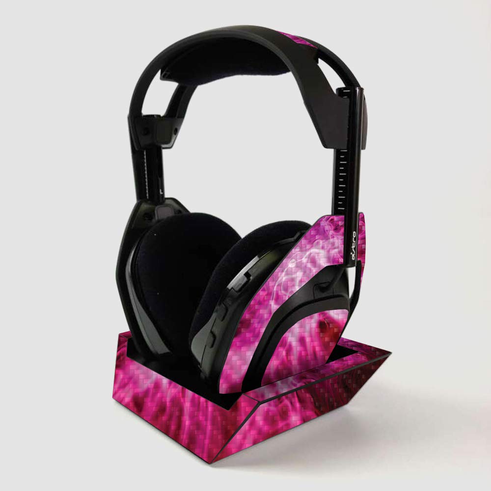 Premium Carbon Fiber Skin for ASTRO Gaming A50 Wireless Headphones & Base Station - Red Mystic Flames | Protective Durable Cover with Textured Finish | Easy to Apply | Made in USA | Perfect for Gaming Setups & Headphone Protection