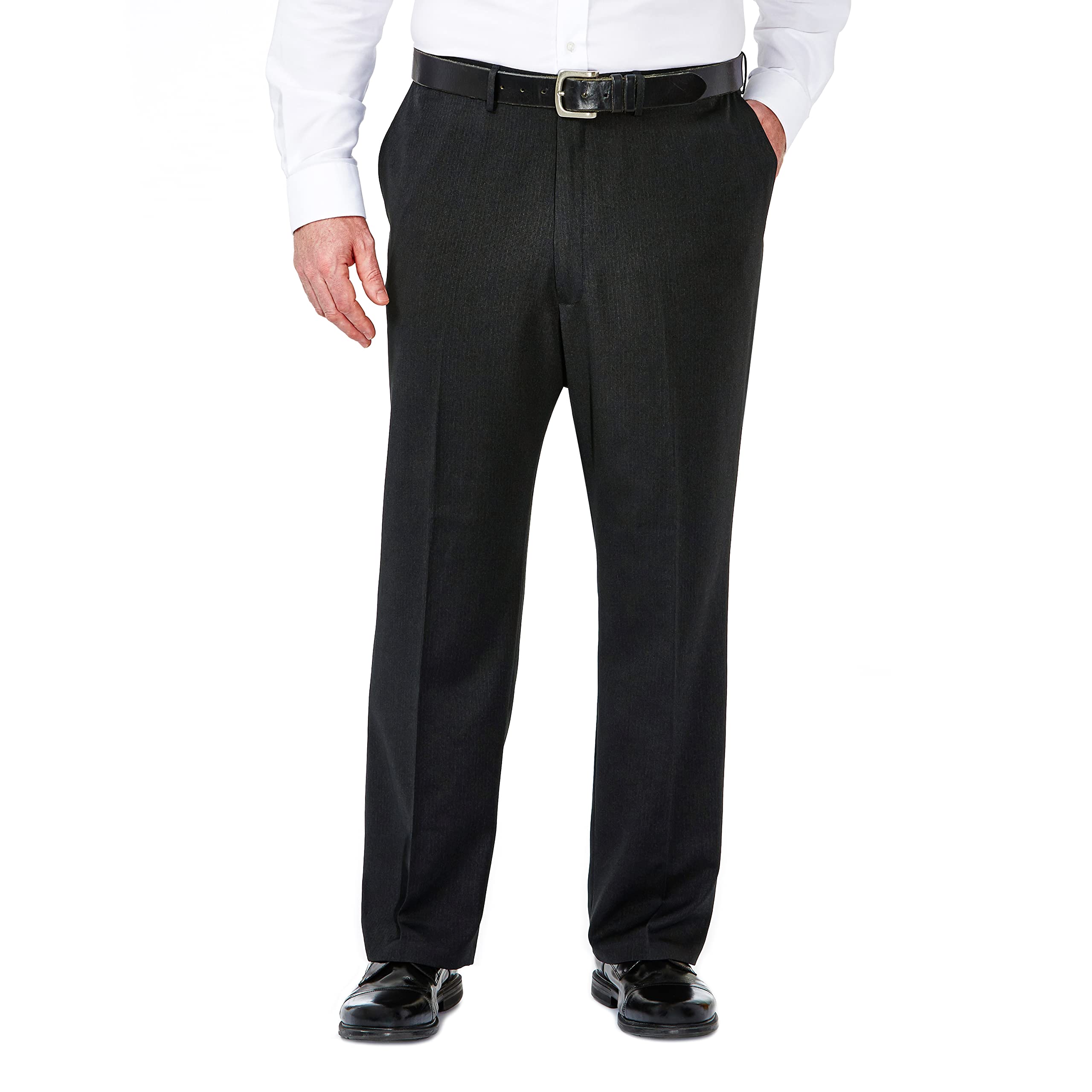 Haggar Men's Big & Tall Travel Performance Classic Fit Dress Pants for Business & Formal Wear - Comfortable Office, Wedding & Travel Suit Trousers