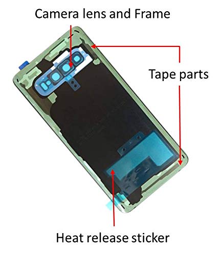 Original Samsung Galaxy S10 Back Cover Replacement - Prism Blue with Camera Lens, Frame & Adhesive Tape | Compatible with SM-G973F/DS Model | Includes Screen Protector & Repair Tools | Perfect for DIY Phone Repair & Protection