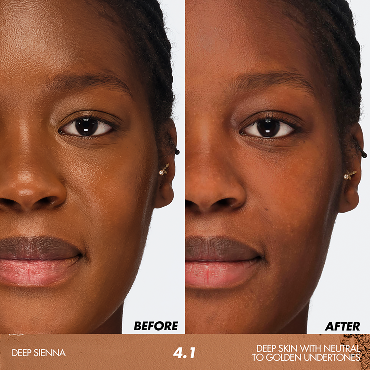 4.1 Deep Sienna HD Skin Setting Powder - Matte Finish & Oil Control for Flawless Makeup All Day | Perfect for Photo Shoots, Weddings & Everyday Wear