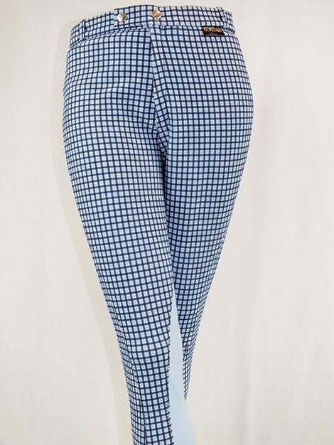 Gorringe Equestrian Check Jodhpurs for Women - Stylish Riding Breeches for Horseback Riding & English Show Jumping