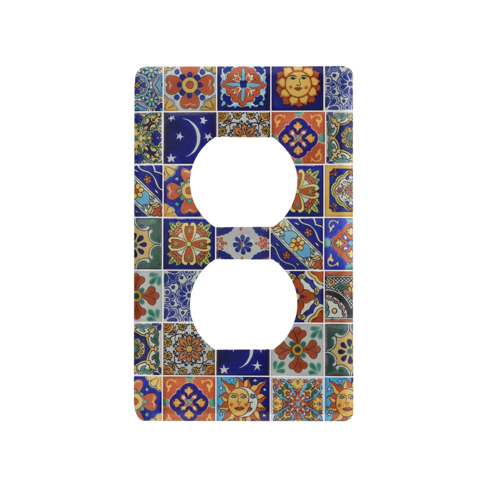 Boho Mandala Floral Electrical Outlet Cover - Decorative Light Switch Plate for Home & Office - Stylish Wall Plate for Bedroom, Living Room, Nursery & Dorm Decor