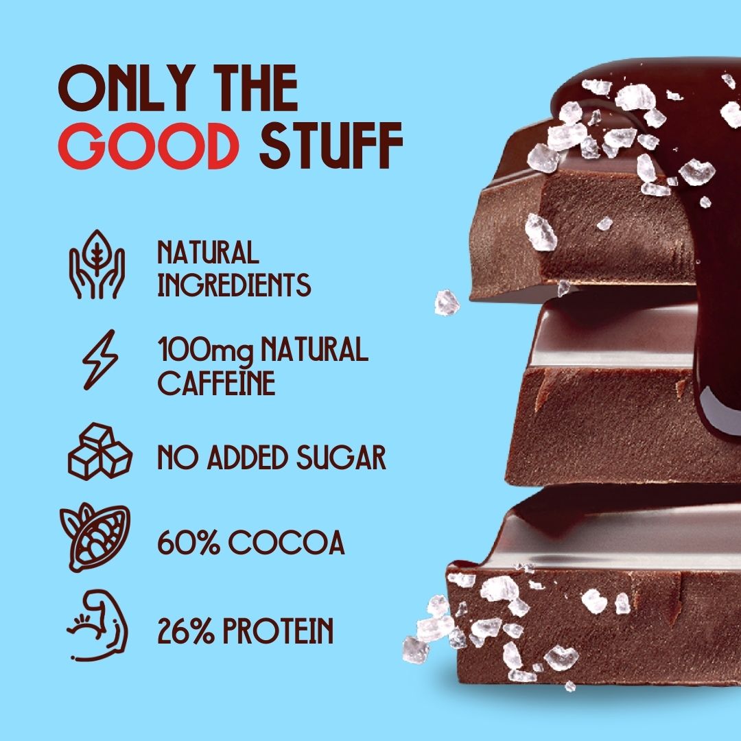 Premium Energy Sea Salt Chocolate Bars - Organic Dark Chocolate with Himalayan Pink Salt for Boosting Energy & Focus - Perfect for Hiking, Workouts, and Healthy Snacking