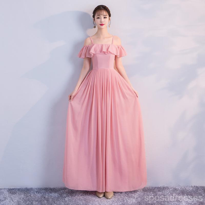Affordable Mismatched Pink Chiffon Bridesmaid Dresses - WG755 | Elegant Wedding Party Attire for Bridesmaids, Formal Events & Special Occasions