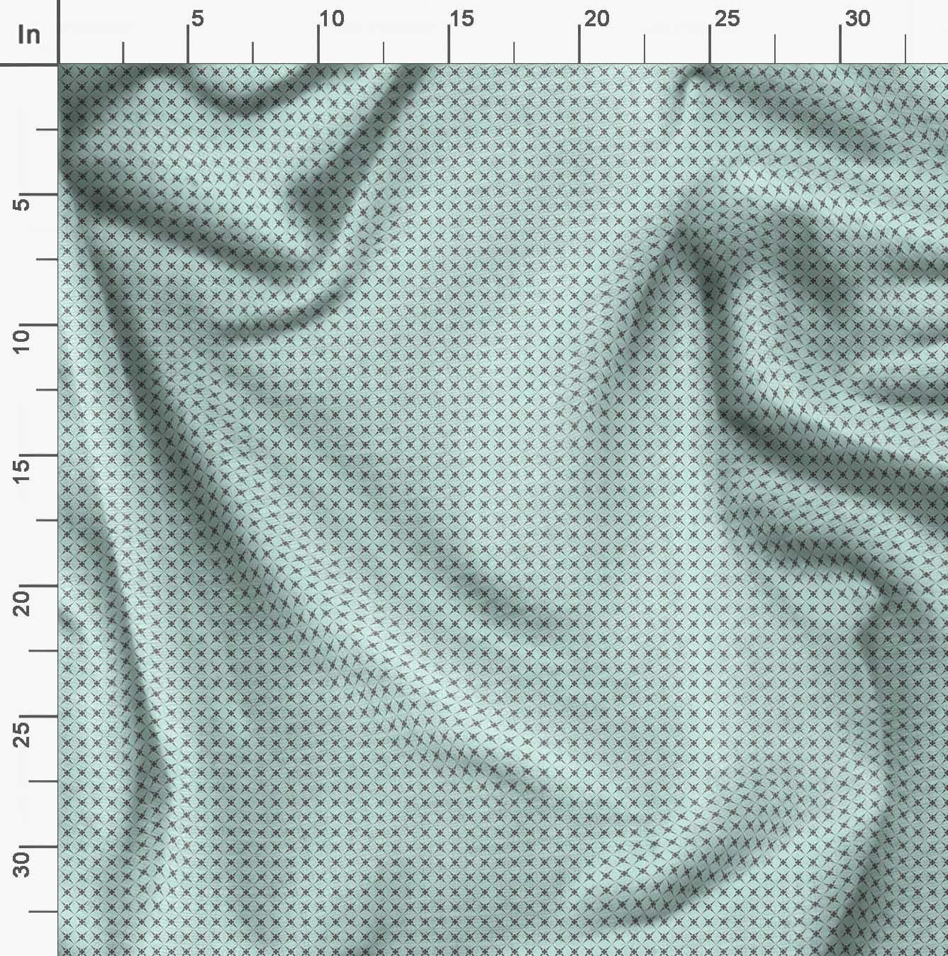 Soimoi Moss Green Georgette Fabric by The Yard - 42 Inch Wide Geometric Star Printed Material - Cosmic & Whimsical Design for Dresses, Scarves & Home Decor