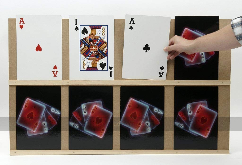Higher or Lower Card Game - Fun Family Party Game with Extra Large 100x61cm MDF Frame & Giant A4 Playing Cards - Perfect for Game Nights, Birthday Parties & Classroom Activities