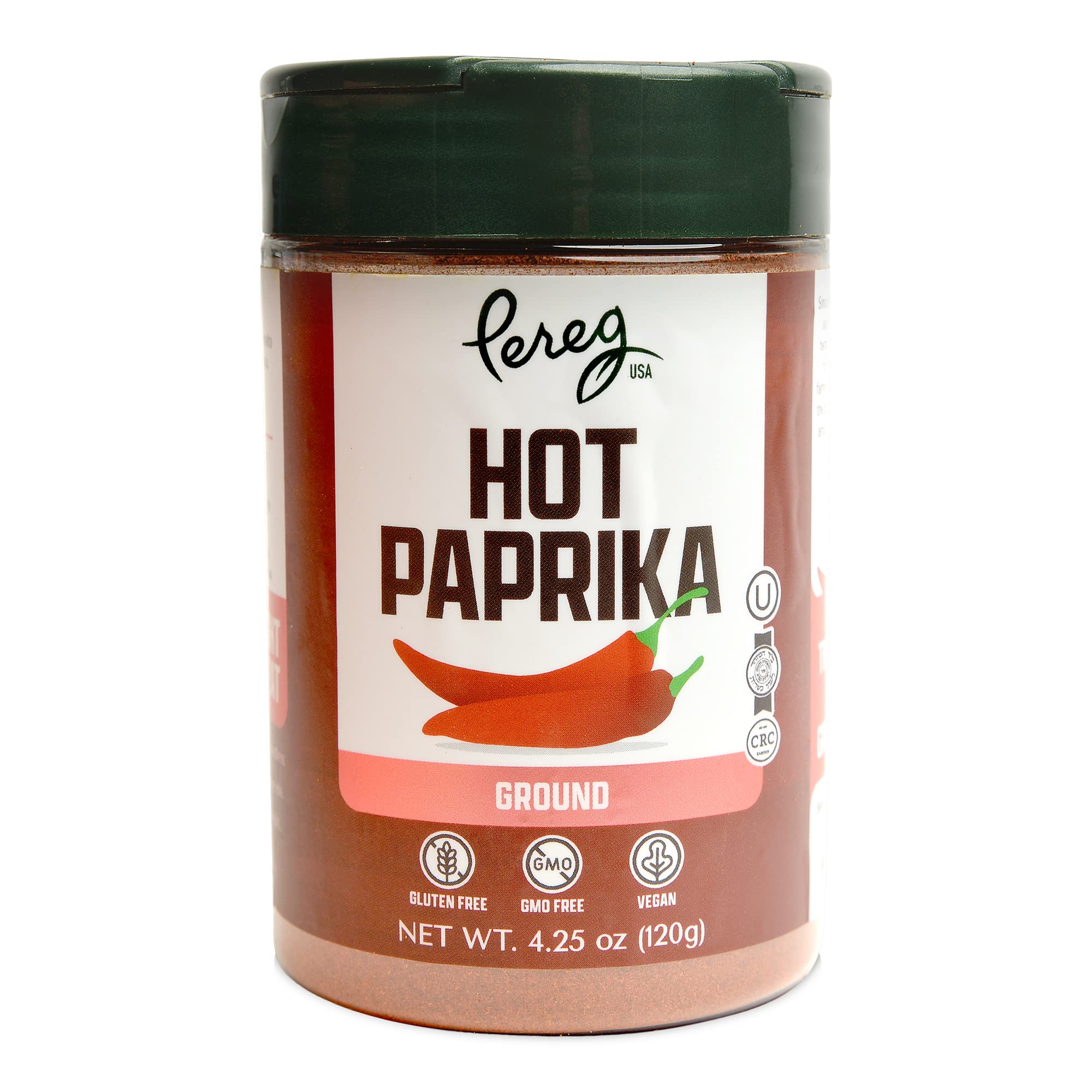Pereg Hot Paprika Powder (4.25 Oz x 6 Pack) - Premium Gourmet Ground Chili Powder - Non-GMO, Gluten-Free, Kosher - Bulk Spices & Seasoning for BBQ, Grilling, Soups, and Meat Rubs