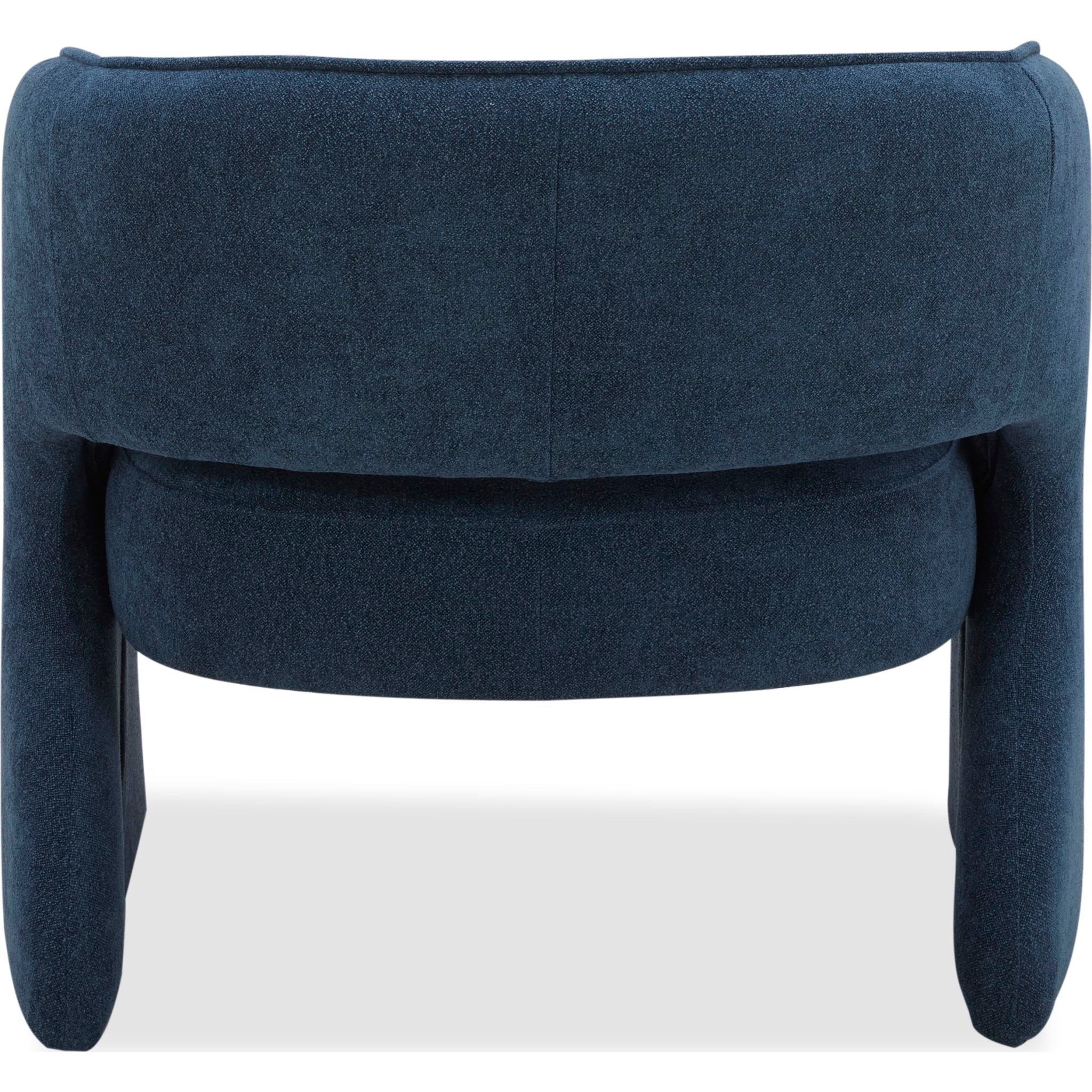 Angel Accent Chair - Elite Indigo Upholstered Lounge Chair for Living Room, Bedroom & Office - Modern Comfortable Seating with Sturdy Frame