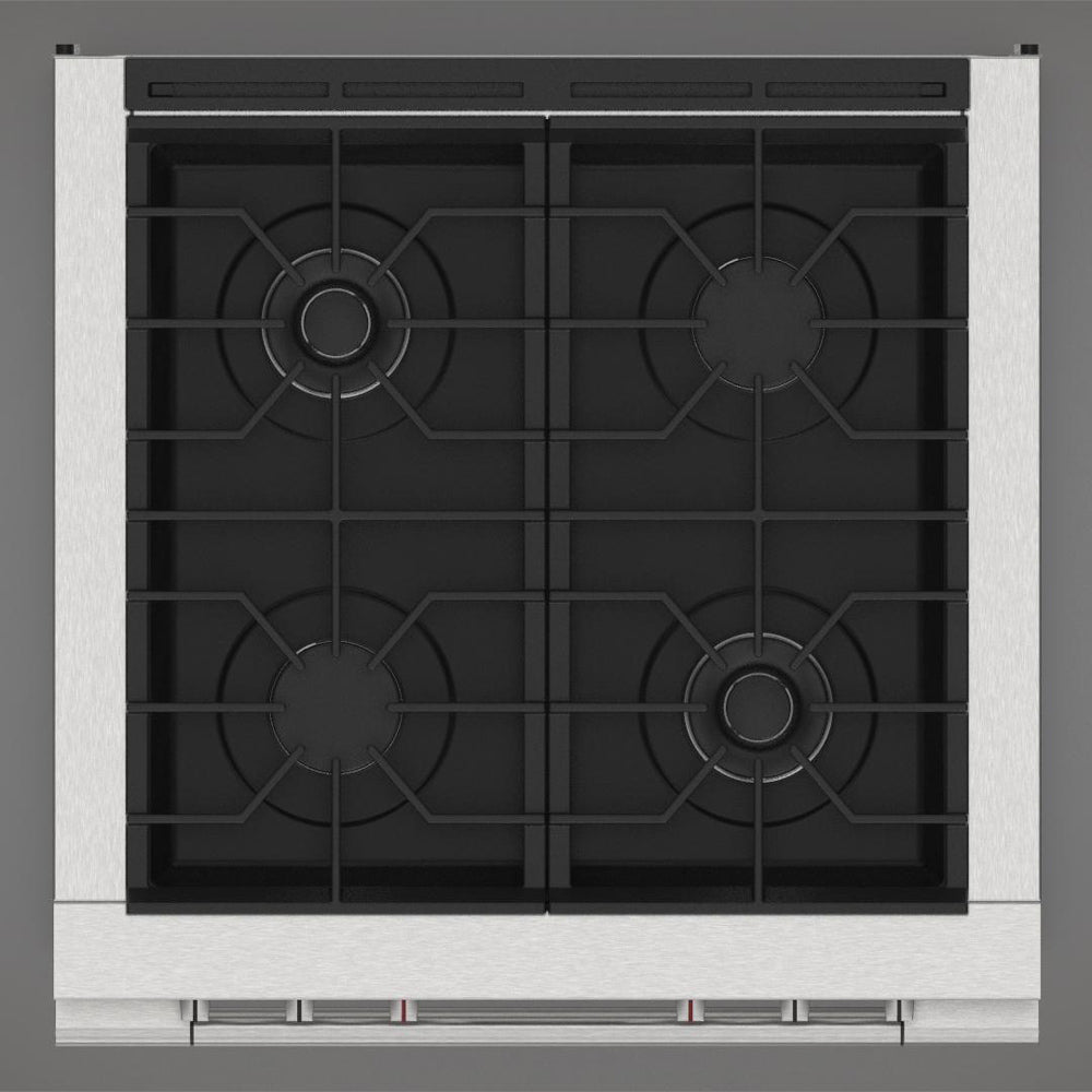 Fulgor Milano 30-inch 400 Series Accento All Gas Range - Stainless Steel (F4PGR304S2) | Professional Gas Stove for Home Kitchen Cooking, Baking & Entertaining