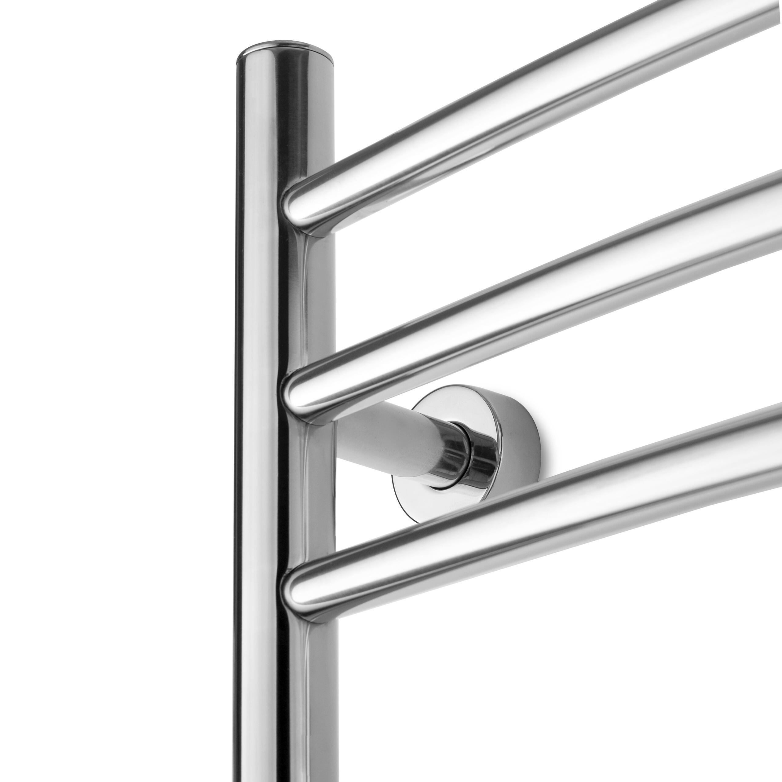 WarmlyYours Riviera Dual Connect Hardwired & Plug-In Heated Towel Warmer 24