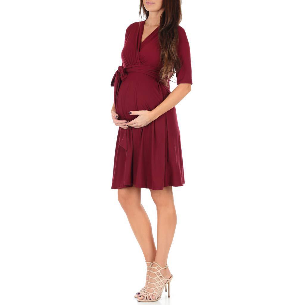 Comfortable Maternity Nursing Dress for Women - Soft Breastfeeding Clothes for Pregnant & Postpartum - Perfect for Nursing, Work & Everyday Wear