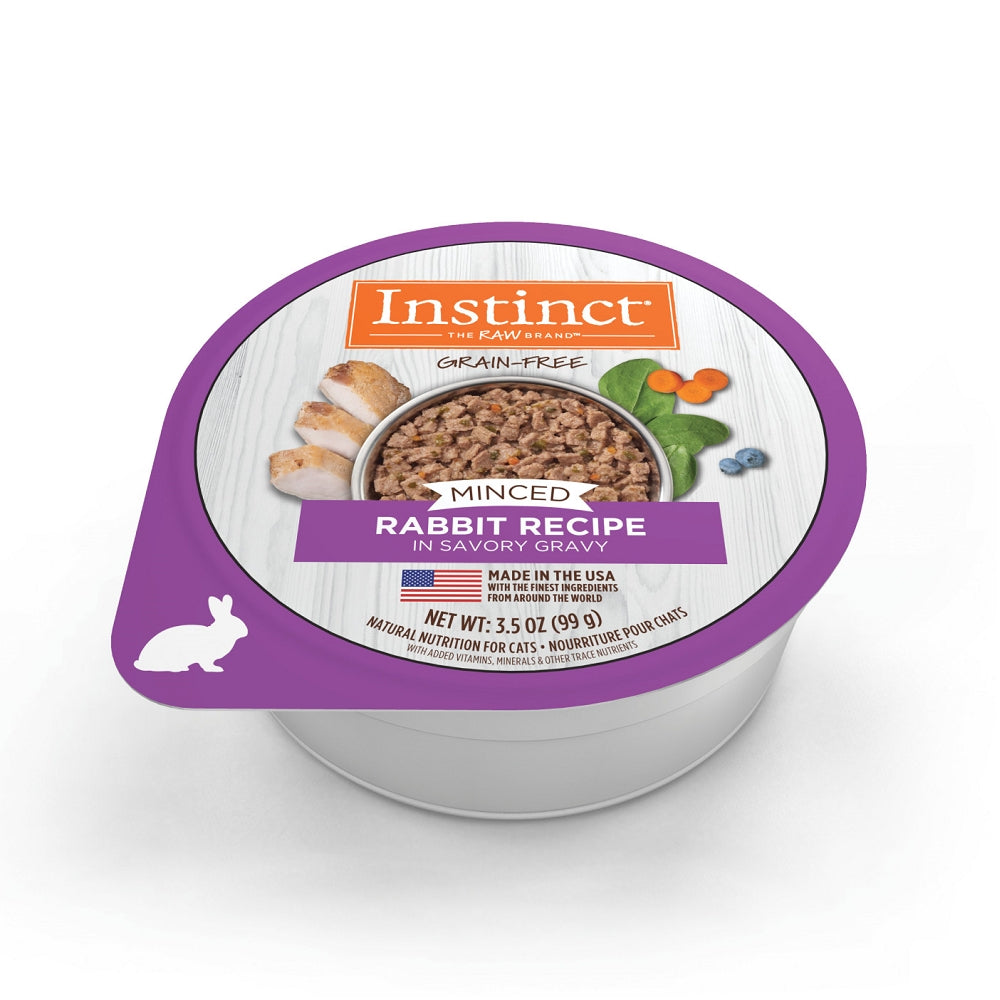 Premium Minced Rabbit Recipe Wet Cat Food - Grain-Free, High-Protein, All-Natural - Perfect for Picky Eaters & Sensitive Stomachs - Ideal for Mealtime, Training Treats & Weight Management