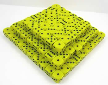 Koplow Games 200-Piece Yellow with Black Dots D6 Rounded Dice Set for Board Games, RPGs, and Casino Night - Perfect for Dungeons & Dragons, Yahtzee, and Math Learning Activities