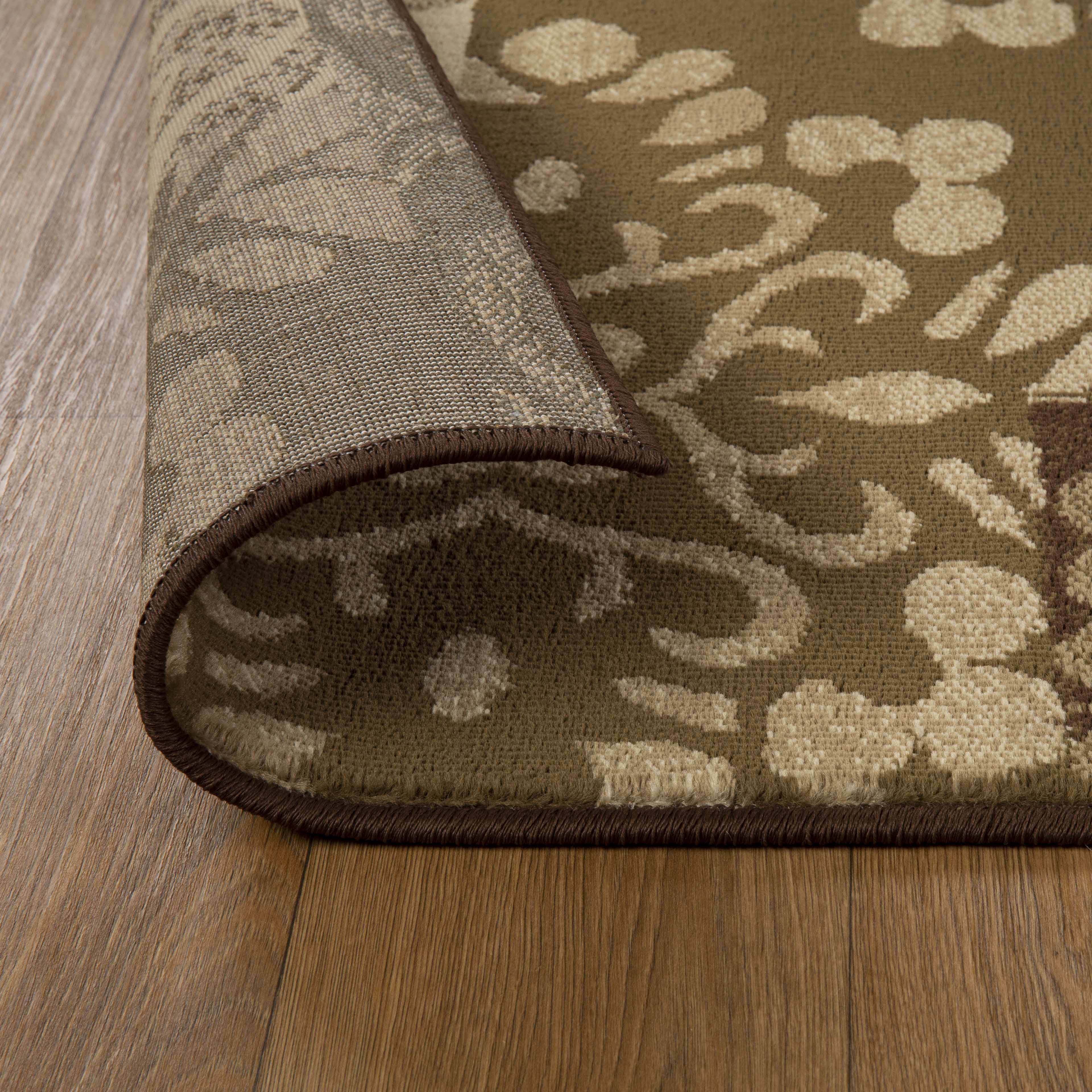 Floral Medallion Blocks Geometric Indoor Area Rug - Non-Slip Boho Chic Carpet for Living Room, Bedroom, or Hallway Runner - Soft & Durable Home Decor