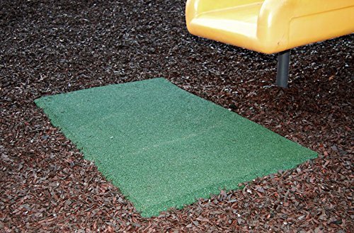 IncStores 2 1/4 Inch Thick Outdoor Playground Safety Mat - Extra Thick Non-Slip Rubber Flooring for Backyard Swing Sets, Slides & Jungle Gyms (32