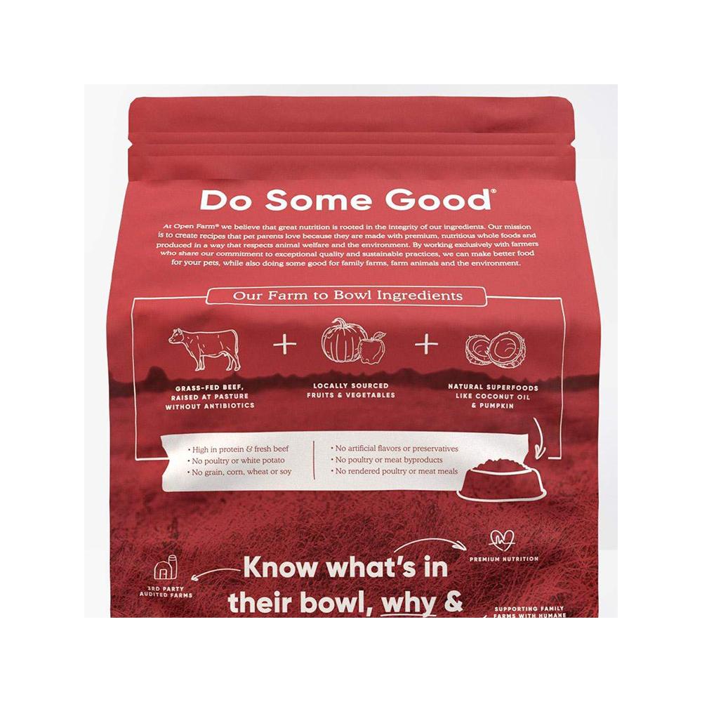 Premium Grass-Fed Beef Dry Dog Food - High Protein, Grain-Free Kibble for All Breeds & Life Stages - Perfect for Active Dogs & Sensitive Stomachs