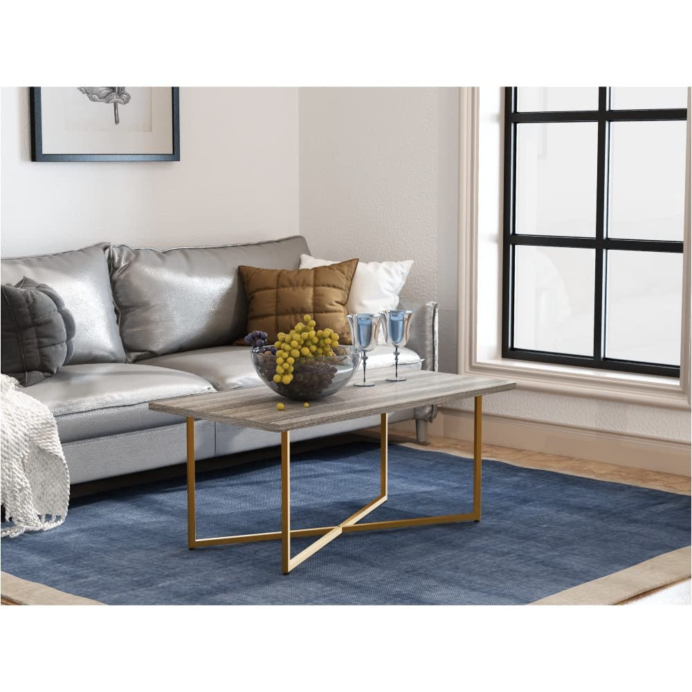 NYCSUOANI Wooden Coffee Table - Easy Assembly Side Table for Living Room, Bedroom, or Office - Modern Tea Table with Sturdy Wooden Tabletop - Perfect for Coffee, Books, and Decor