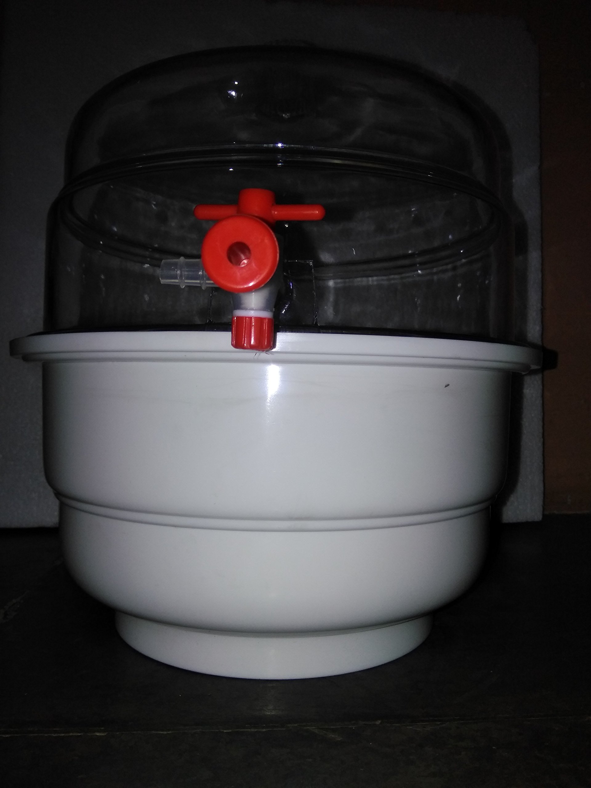 WKM 150mm Clear Polycarbonate Vacuum Desiccator with PTFE Stopcock for Lab Storage
