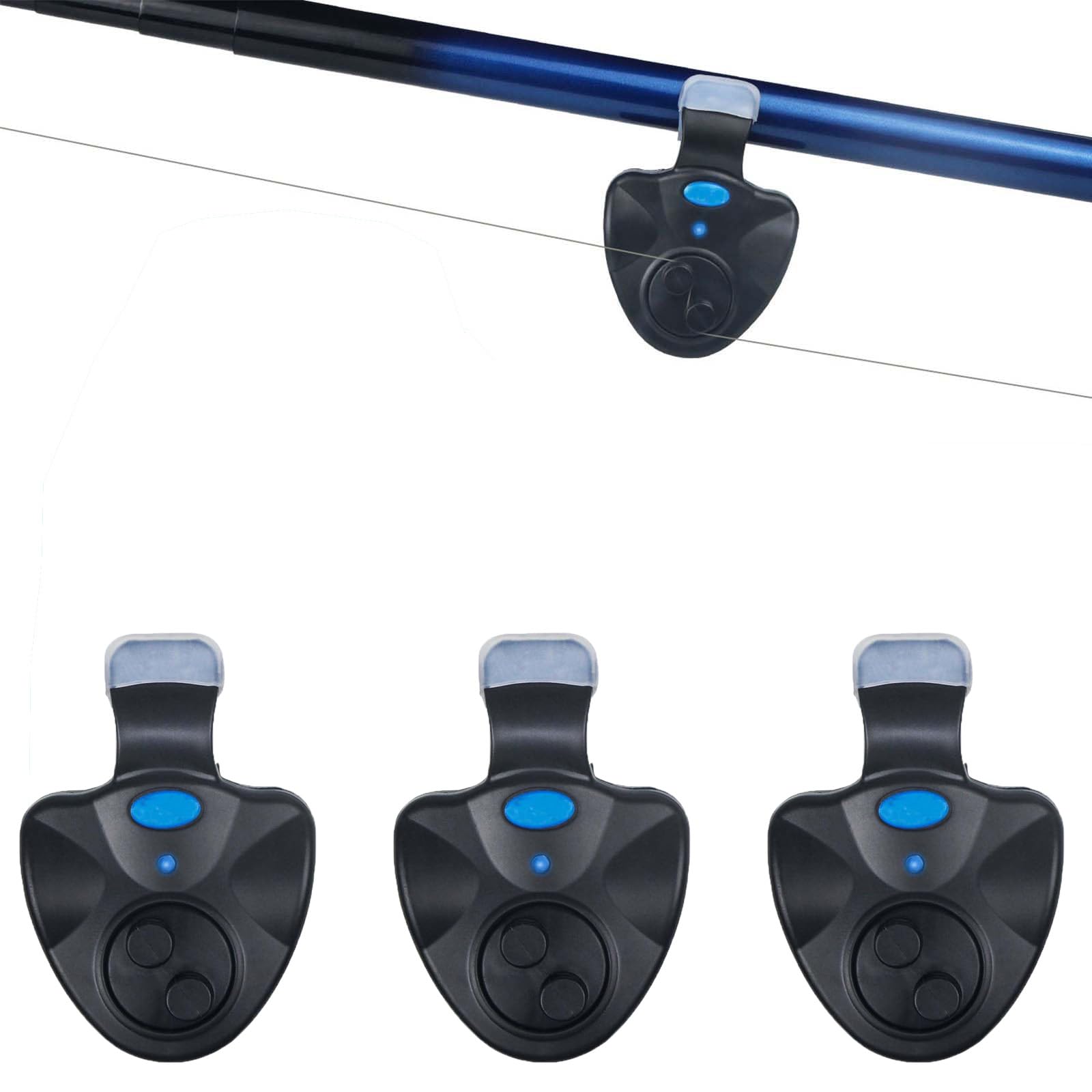 Smart Fish Bite Alarm with Sound Alert & LED Light - Clip-On Fishing Rod Bells for Night Fishing - Perfect for Freshwater, Saltwater, and Ice Fishing Adventures