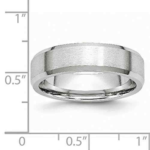Men's Cobalt Wedding Band Ring - 6mm Tapered Beveled Edge with Satin & Polished Finish | Perfect for Engagement, Anniversary & Everyday Wear
