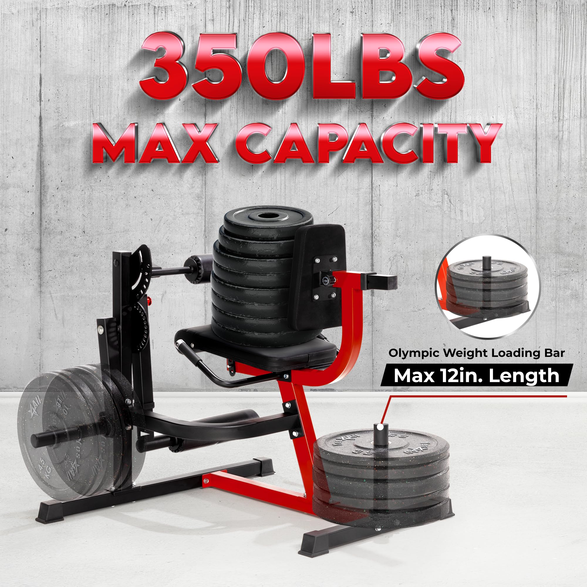 Yes4All Adjustable Leg Extension and Curl Machine with Plate Loaded - Home Gym Equipment for Thigh & Hamstring Workout - Perfect for Home Gym, Strength Training & Leg Day Exercises