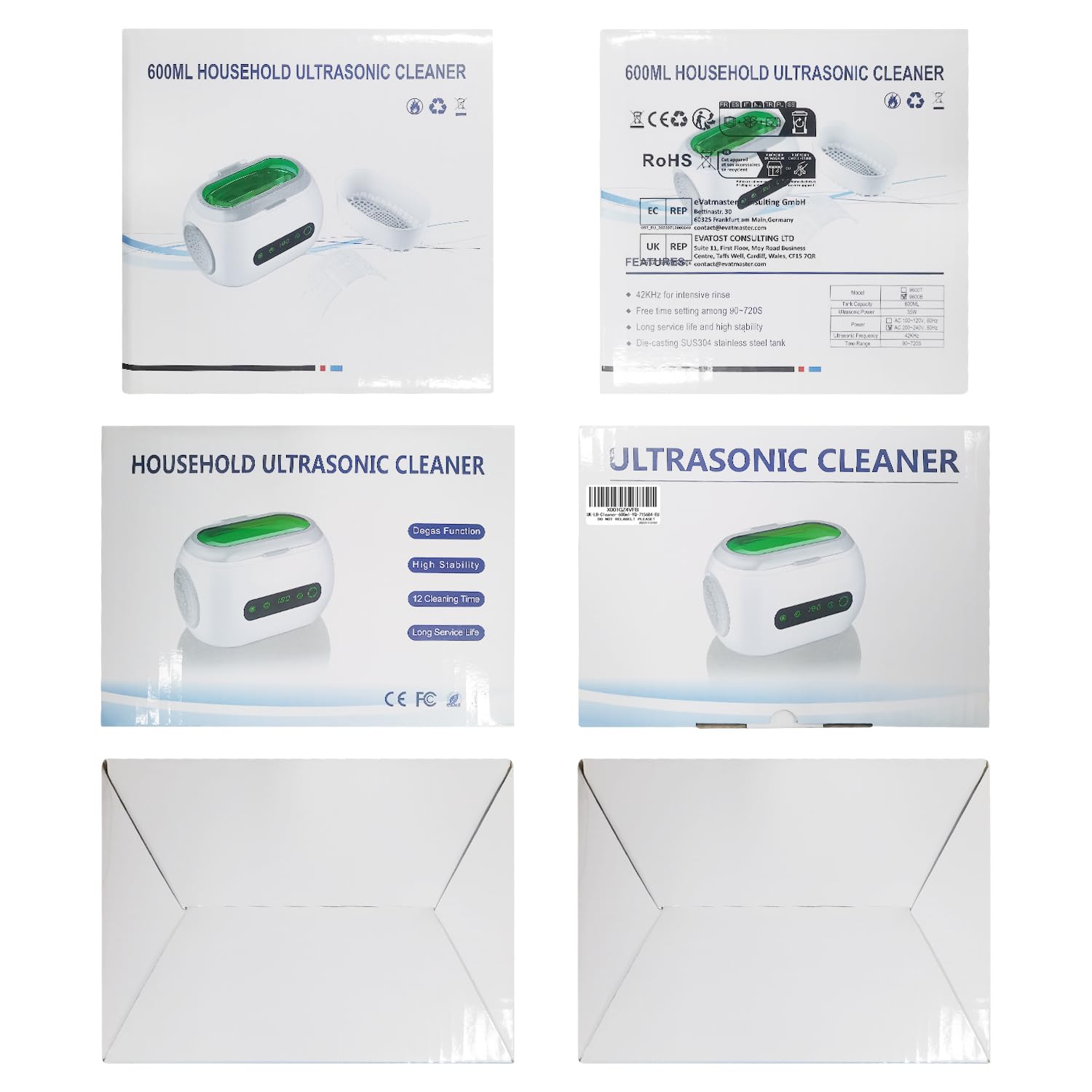 Labasics Professional Ultrasonic Cleaner Machine - 600ml Compact Digital Ultrasonic Cleaning Device for Jewelry, Glasses, Dentures & Lab Instruments - Perfect for Home, Clinic & Laboratory Use