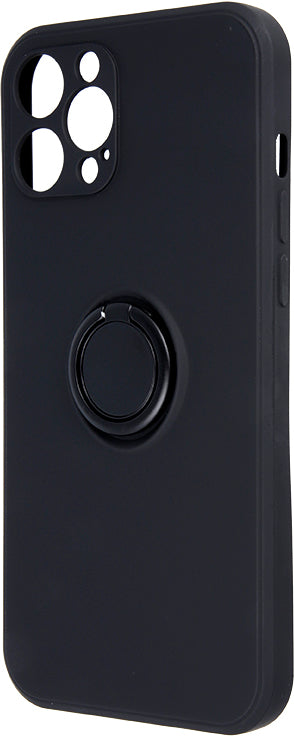 iPhone 13 Pro Silicone Finger Grip Ring Holder Case - Black | Anti-Slip Phone Grip for Secure One-Handed Use | Perfect for Commuting, Gym Workouts & Outdoor Activities