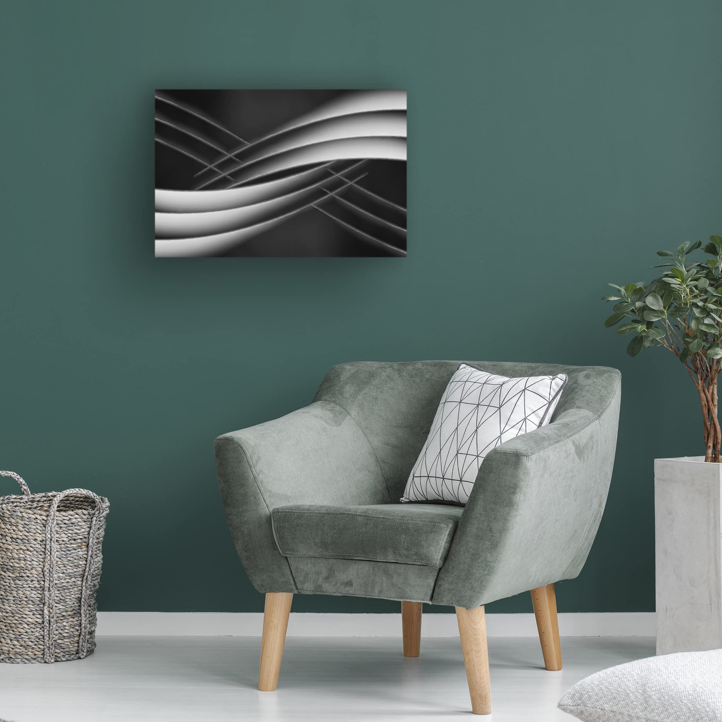 Trademark Fine Art 'Interlaced' Canvas Wall Art by Jutta Kerber - Modern Abstract Painting for Living Room, Bedroom & Office Decor