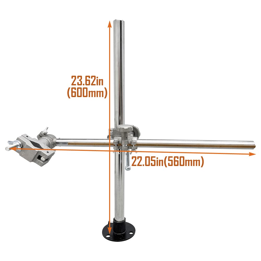 INTSUPERMAI Mini Welding Torch Holder - Adjustable MIG TIG Gun Clamp Mount with 600+500+V Size (23.62×19.69inch) - Perfect for DIY Metal Fabrication, Auto Repair & Home Welding Projects