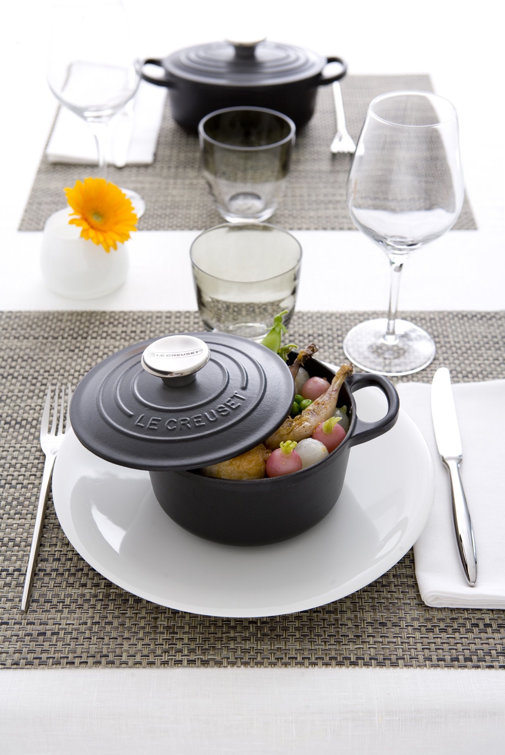 Le Creuset Enameled Cast Iron Mini Cocotte with Lid - 1/3 Quart, Licorice Black - Perfect for Individual Desserts, Side Dishes & Serving Dips