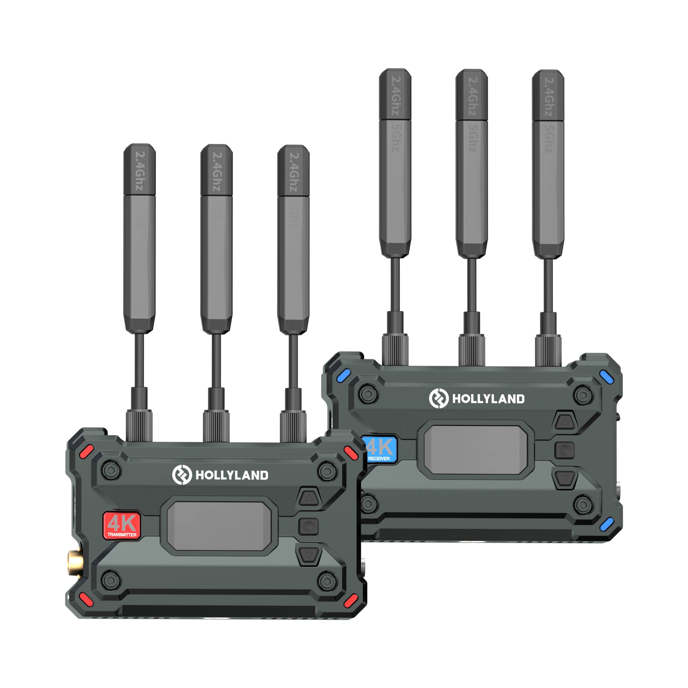 Pyro Transmission and Monitoring Kit with 7 Video Transceiver Monitors - Professional Fire Detection System for Industrial Safety & Security Surveillance