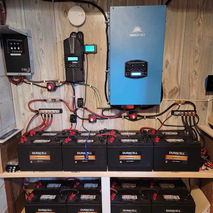 SunGoldPower 12000W 48V Split Phase Pure Sine Wave Inverter Charger for Home Solar Power System, RV, Off-Grid & Emergency Backup Power