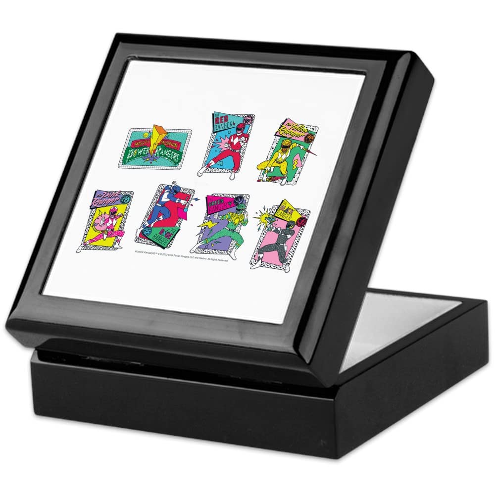 Power Rangers Keepsake Box - Hardwood Jewelry Storage Box with Velvet Lining | Collectible Memento Box for Jewelry, Rings & Treasures | Perfect Gift for Fans & Collectors | Home Decor & Display Piece