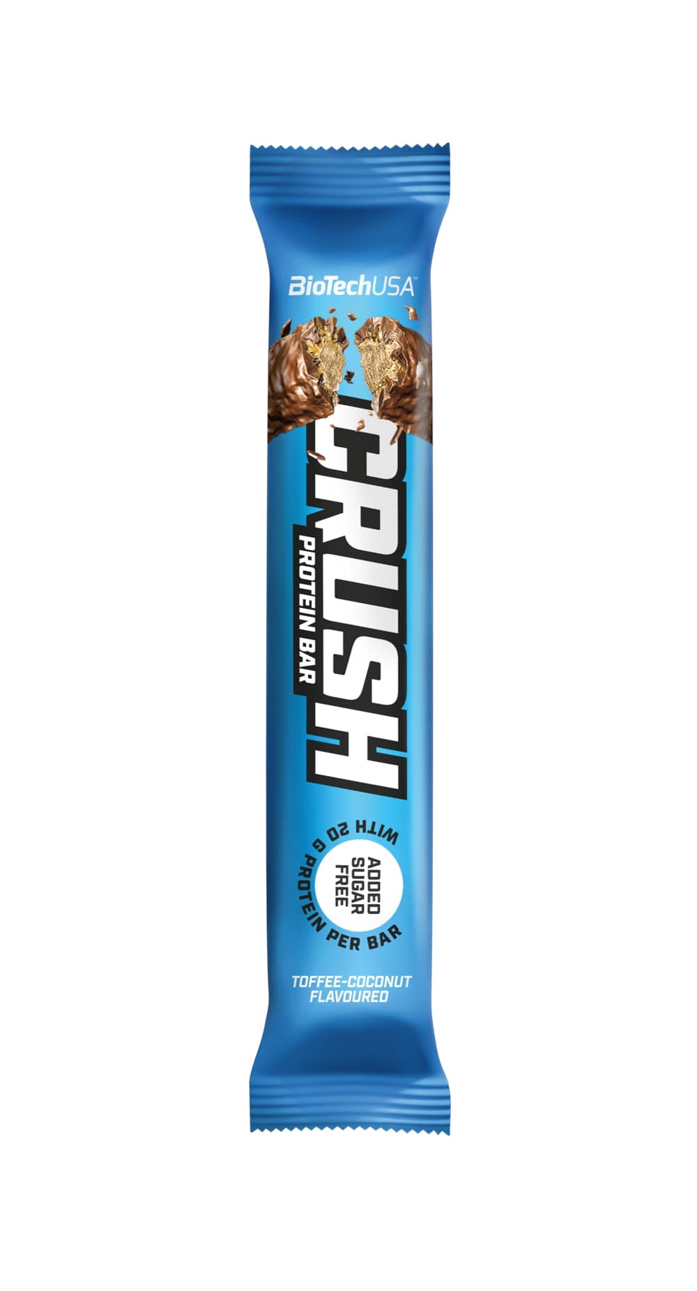 BioTechUSA Crush Bar - Toffee Coconut Protein Snack (12 Bars x 64g) | High Protein Energy Bar for Gym, Hiking & On-the-Go Nutrition