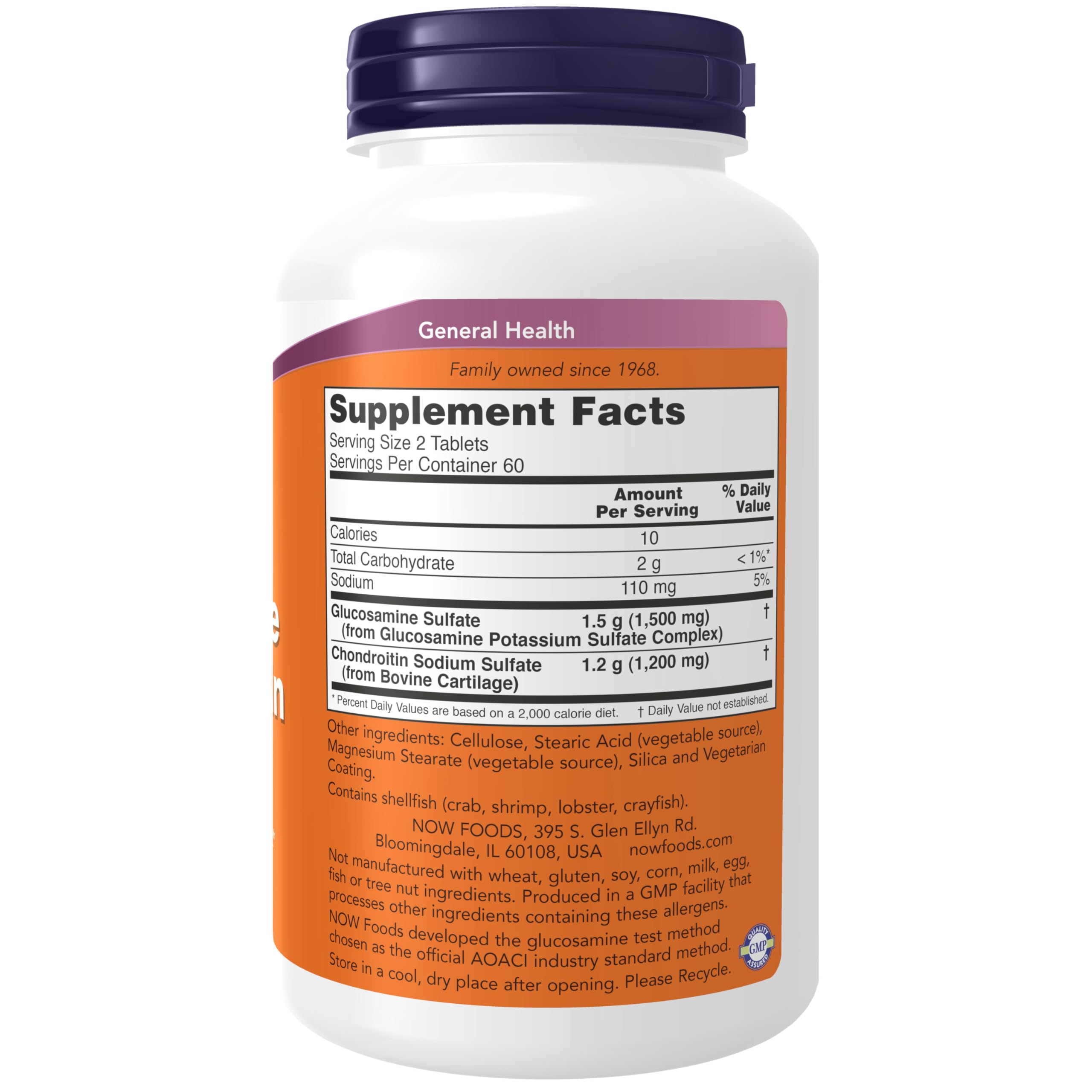 NOW Foods Glucosamine & Chondroitin Extra Strength 120 Tablets - Joint Support Supplement for Pain Relief & Mobility - Supports Healthy Cartilage & Connective Tissue - Ideal for Athletes & Active Adults
