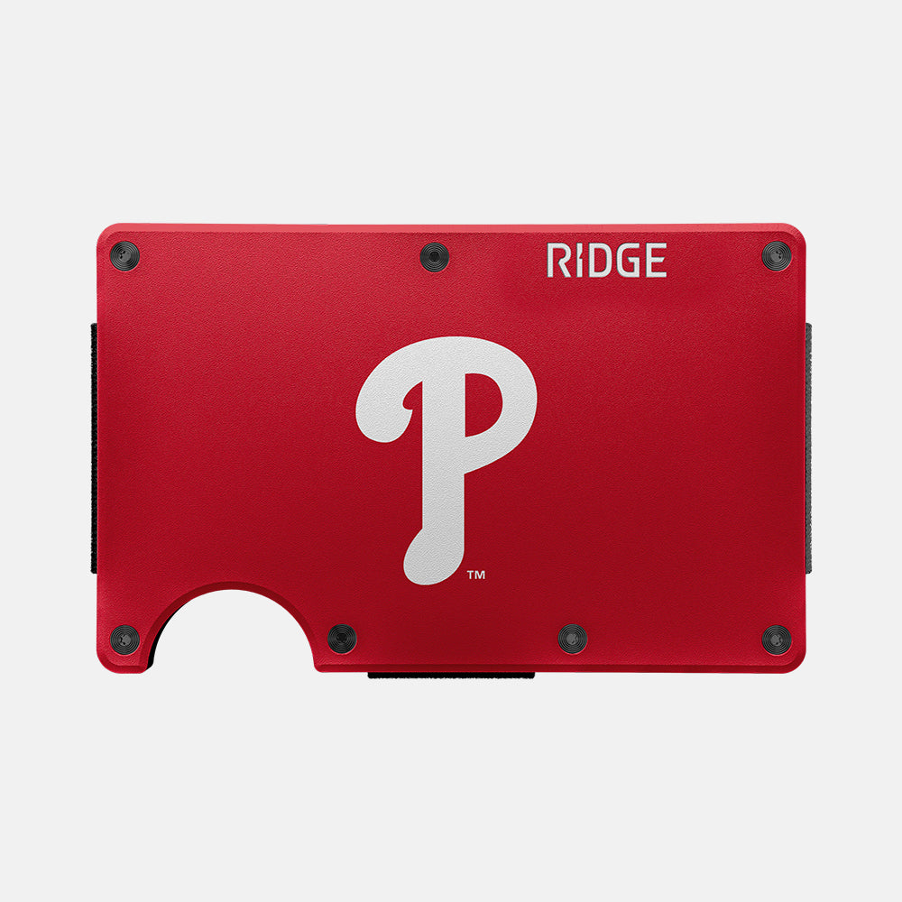 Ridge Wallet for Men - Slim RFID Blocking Front Pocket Wallet - Philadelphia Phillies Team Design - Perfect for Everyday Carry & Travel