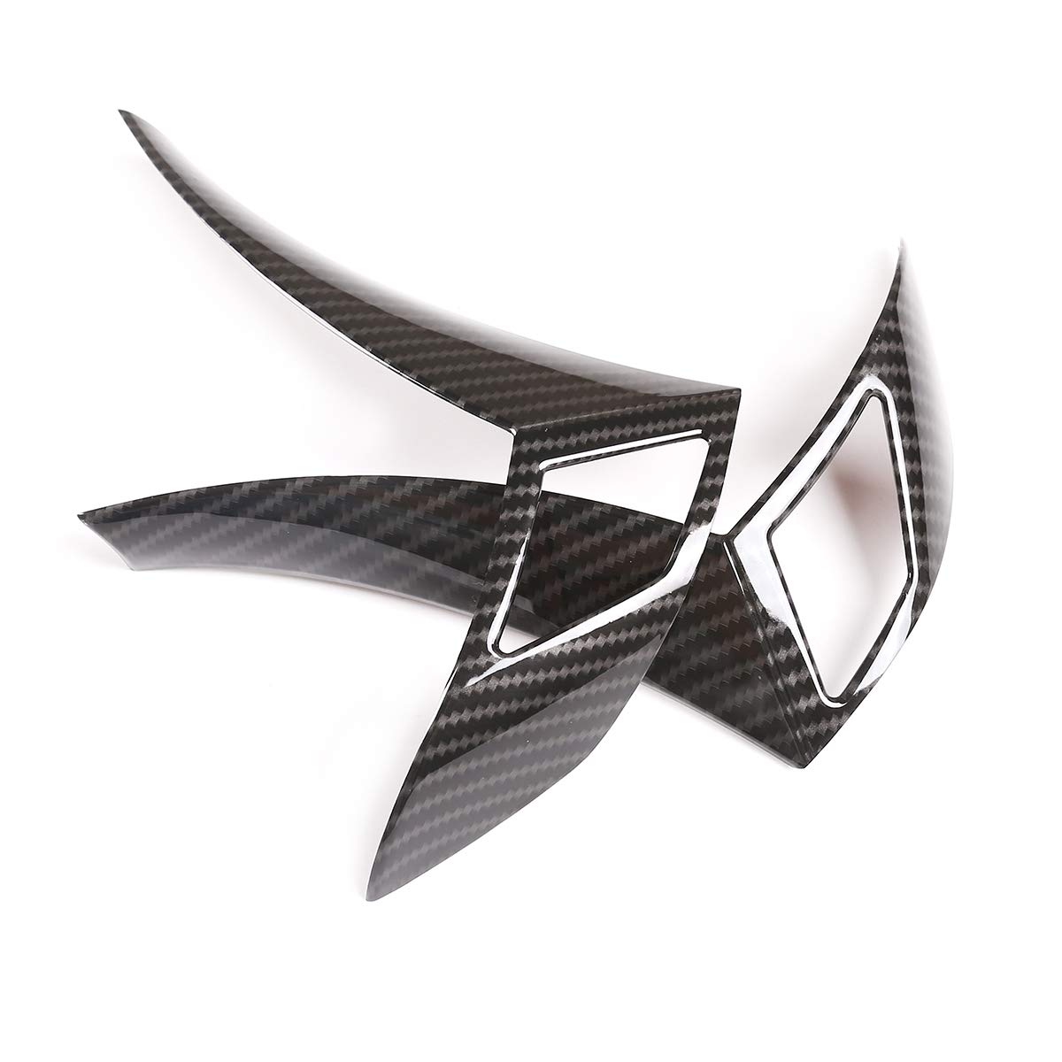 Carbon Fiber ABS Steering Wheel Button Decoration Frame Trim Sticker for BMW 5 Series E60 E61 (2003-2010) - Premium Car Interior Accessories for Enhanced Driving Experience & Style Upgrade