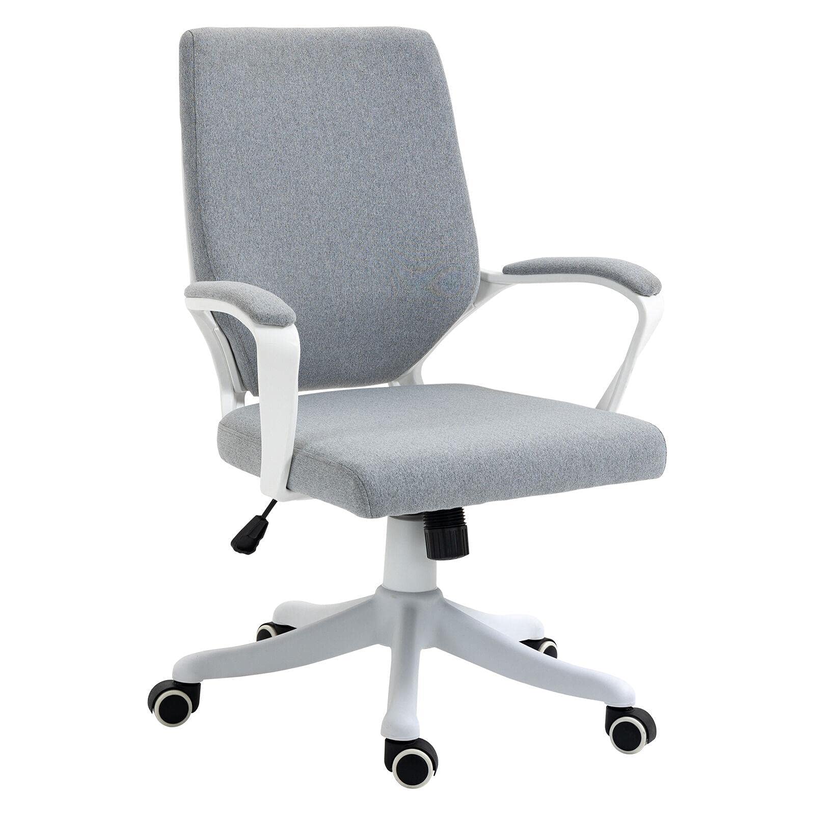Ergonomic Office Chair with Lumbar Support - Adjustable Swivel Task Computer Desk Chair for Home & Gaming, Grey - Perfect for Work from Home, Gaming Setup, and Office Workspaces
