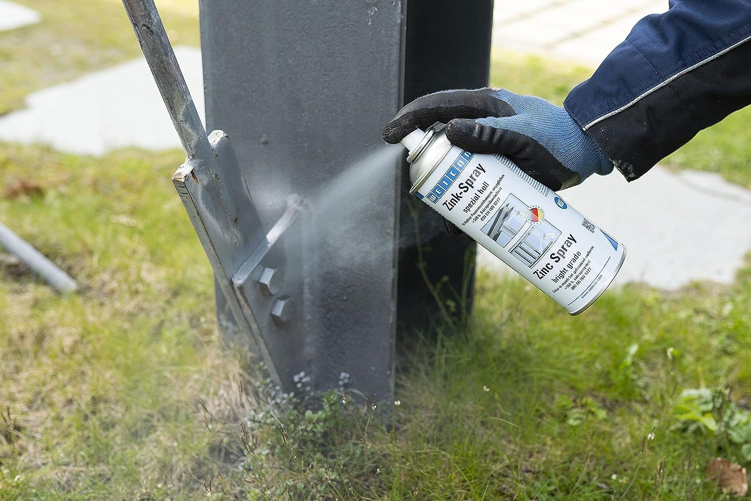 WEICON Zinc Spray Special Light 400ml - Anti-Rust Paint for Metal Surfaces, Matches Fresh Hot-Dip Galvanizing - Ideal for Automotive, Industrial & DIY Metal Protection