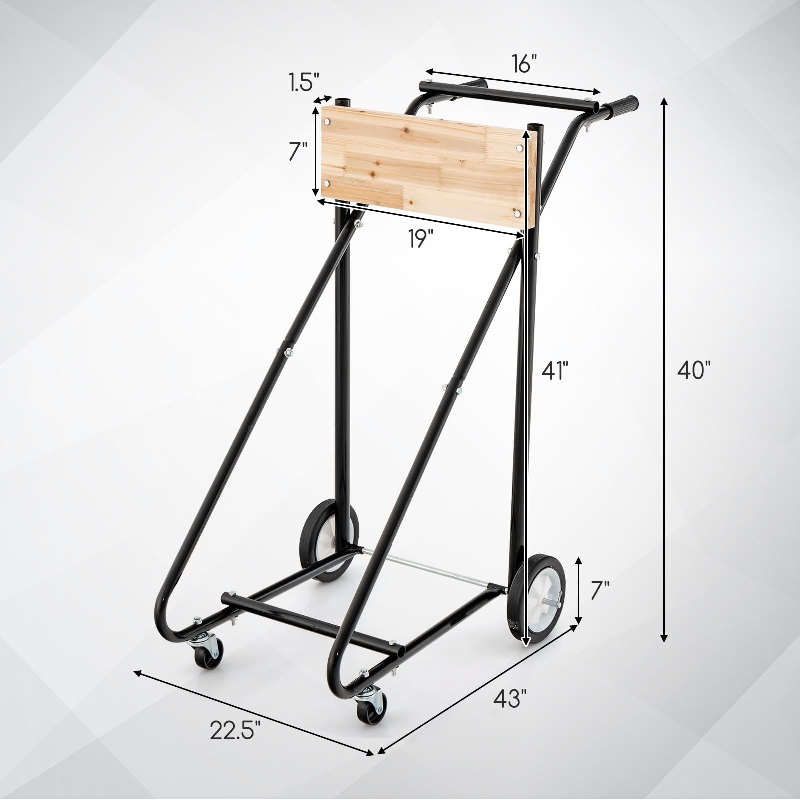 Heavy Duty Goplus 330 LBS Outboard Boat Motor Stand Carrier Cart Dolly - Portable Storage Solution for Marine Engines - Perfect for Boat Maintenance, Transport & Winter Storage