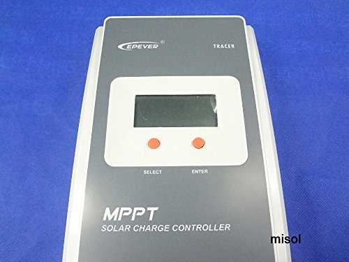MISOL Tracer 40A MPPT Solar Charge Controller - 12V/24V Auto-Switching Solar Regulator for RV, Boat, Off-Grid Power Systems | High Efficiency Solar Panel Controller for Home & Outdoor Use