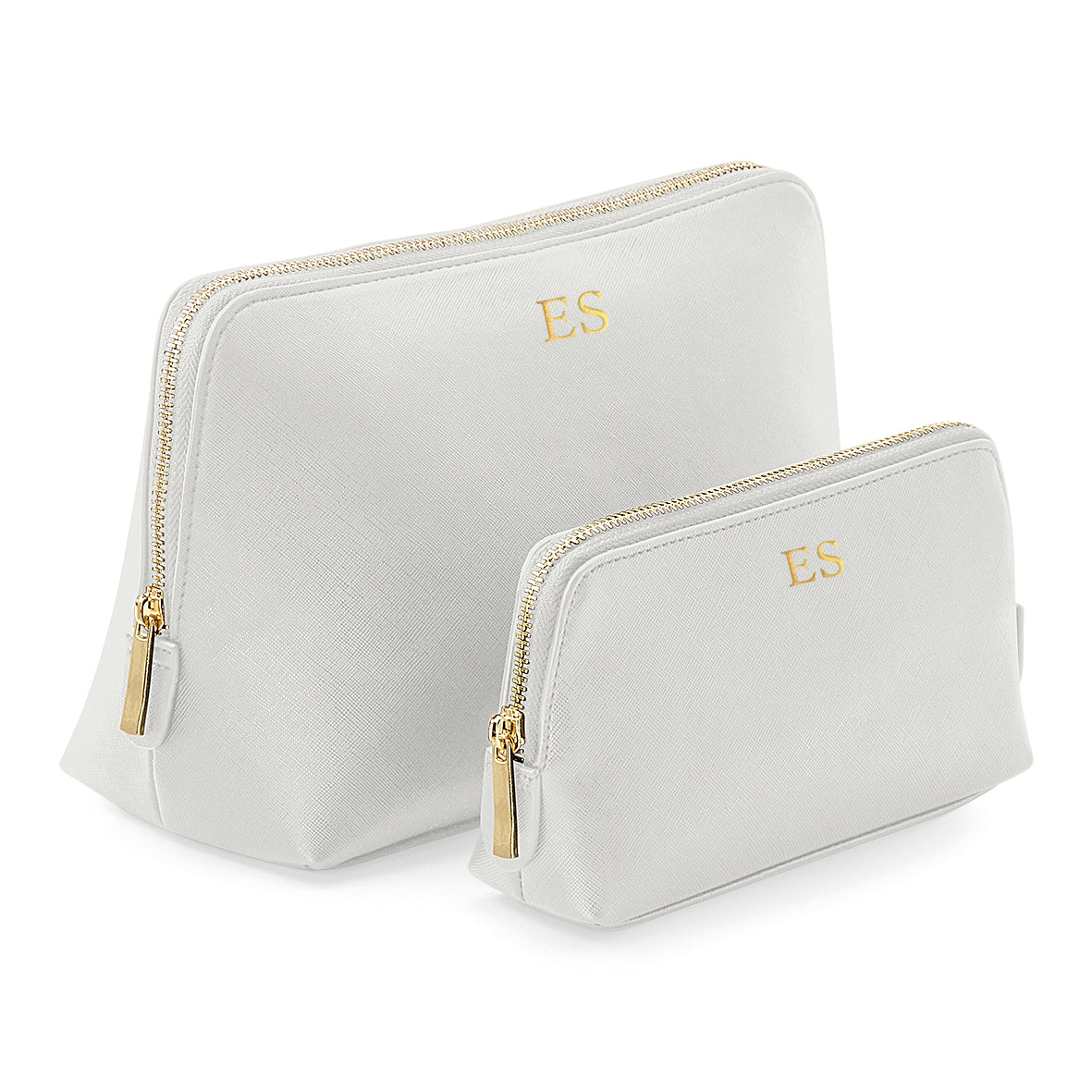 Carnaby Embossed Monogram Jewelry Organizer Travel Case - 2 Pack Set for Necklaces, Rings & Earrings - Perfect for Home Storage & Vacation Accessories